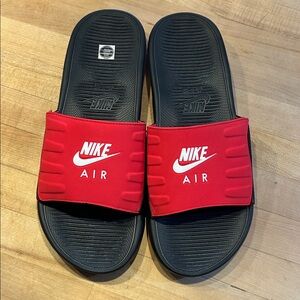 Nike Air Men’s Slides Sandals Red Black Size 10